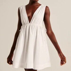 Abercombie & Fitch Light Blue Mini Dress with Tie Details, S